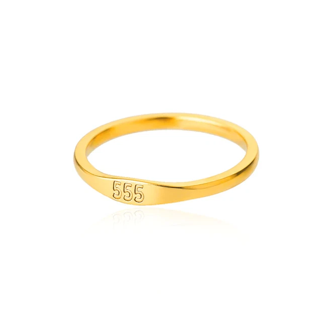 11:11 Angel Number Ring Gold Plated Lucky Vintage Wedding Jewelry Gift