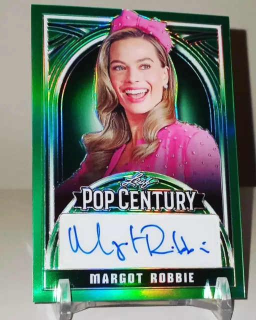 2024 LEAF POP Century Margot Robbie Auto Autograph green refractor 1/1