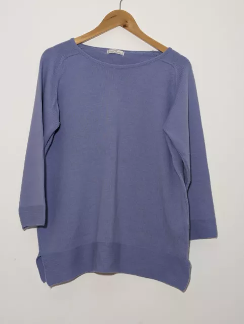 M&S St Michael Lavendel lila Wollmischung Strickpullover Größe 14