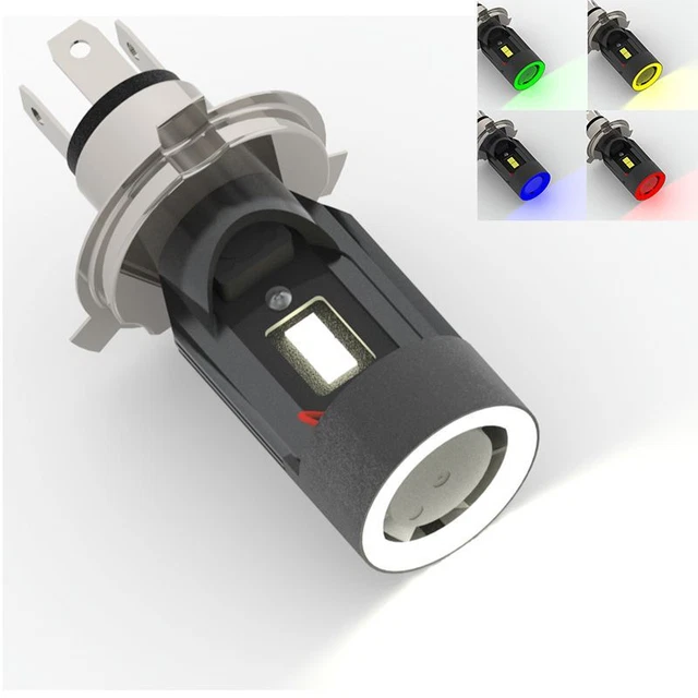 Led Car Headlight Halo Ring Hi-low Motorcycle Lamp Angel Eye White 6000k 12/24v