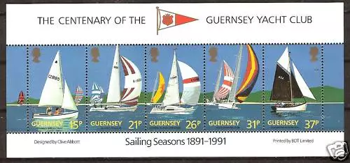 GUERNSEY # 463a MNH CENTENARY YACHT CLUB