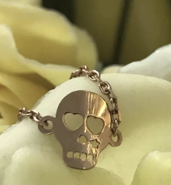 $625 Alexander McQueen Scull 18k Rose Gold Men's - Women Ring Sz 6/7 $625 Alexander McQueen Scull 18k Rose Gold Men's - Women Ring Sz 6/7