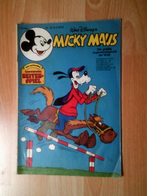 Micky Maus 1979  Nr. 10   mit Beilage "  Reiter-Spiel Teil 1  " ohne Schnipp
