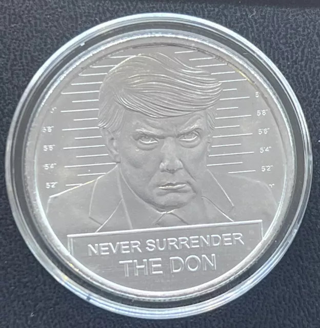 1oz Silver Round "The Don" ft. Donald Trump's mugshot MAGA Capsule & Pouch