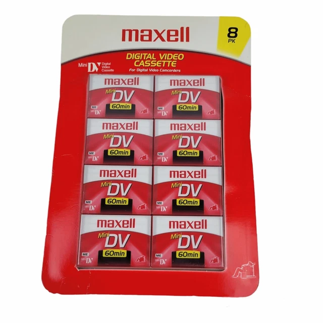 Maxell Digital Video Cassette Mini DV 60 Min 8 Pack NEW Sealed