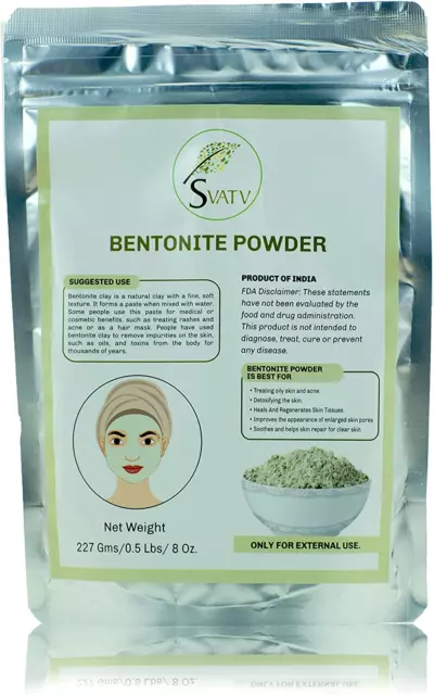 SVATV Bentonite Clay Powder Natural Face Packs and Face Mask Formulations Nouris 2