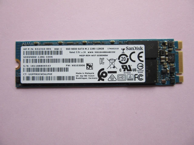 SANDISK 128GB SSD X600 M.2 SATA 2280 Solid State Drive - Fast Free