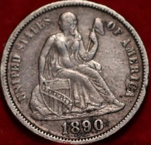 1890 Philadelphia Mint Silver Seated Liberty Dime