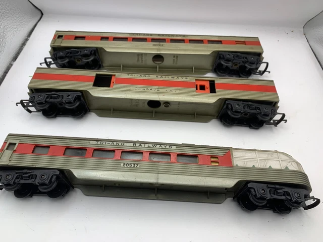 3 TRI-ANG RAILWAYS Oo Transcontinental Coaches £26.99 - PicClick UK