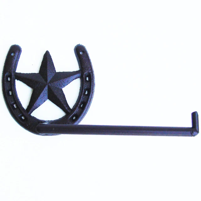 Texas Star/Horseshoe Toilet Tissue TP Paper Roll Holder Western Bathroom Decor