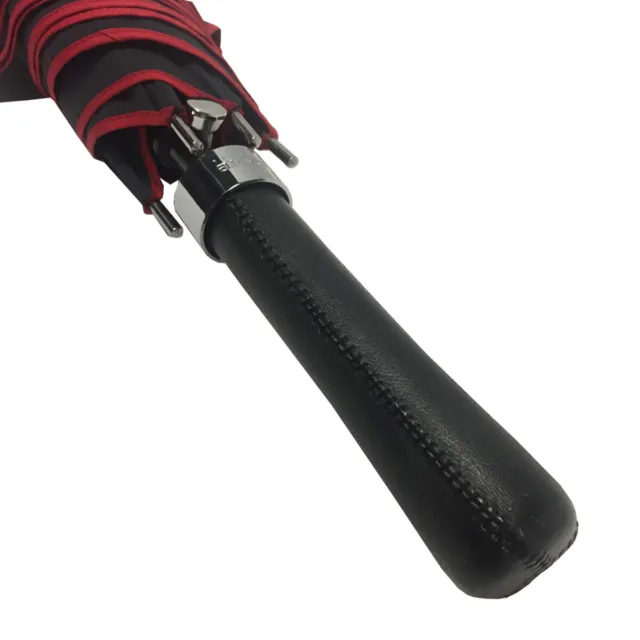 Samsonite Blacklabel Auto Open Stick Umbrella Leather Handle NEW