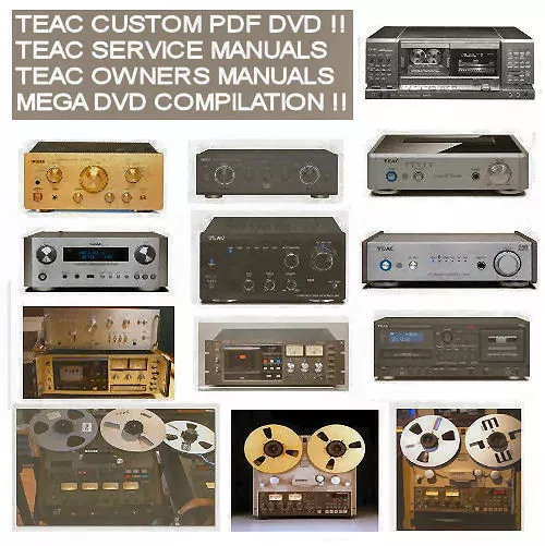 Teac Service Manuals Owners Manuals, Custom Compilation DVD Collection PDF DVD