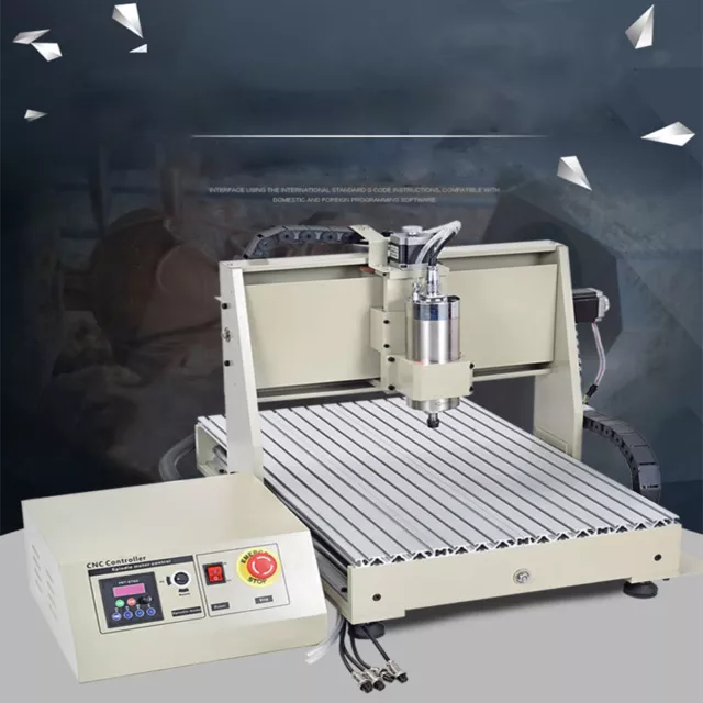 Máquina de grabado USB CNC 4 ejes 6040 router fresadora VFD Mill Cutter 1500W