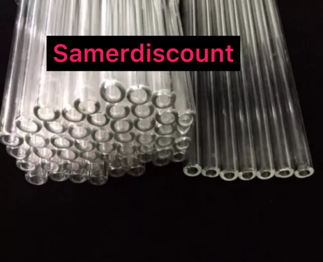 12 mm OD 8mm ID   Glass Blowing Tubing CLEAR  12 " LONG  select your need