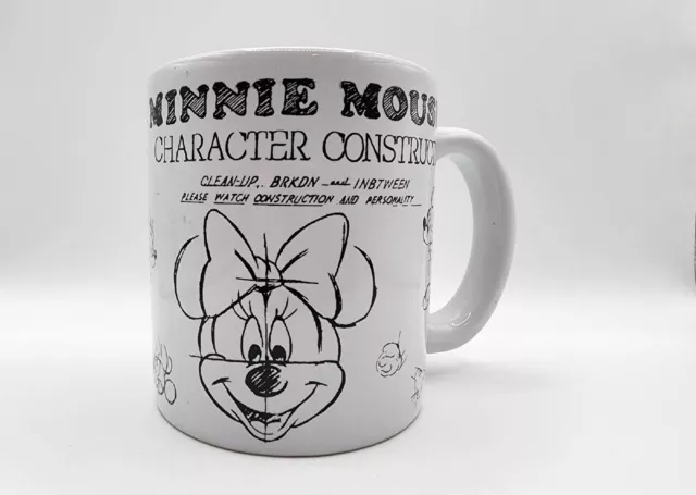 Disney Parks Minnie Mouse Sketch Character Stoneware Mug Coffee Tea Cocoa