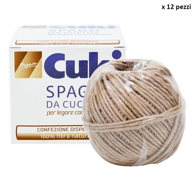 Spago Da Cucina CUKI 60m - 6 Confezioni, Fibra Naturale, Beige, Per Carni E Verdure - Foto 7