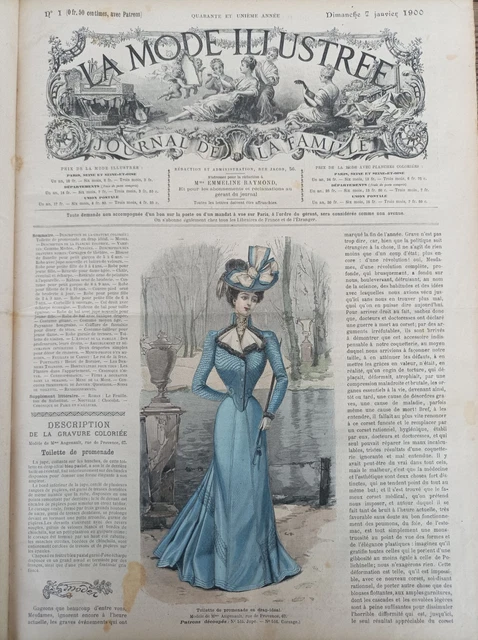 1900 LA MODE Illustrée Reliure Année Complète Fashion Gravures