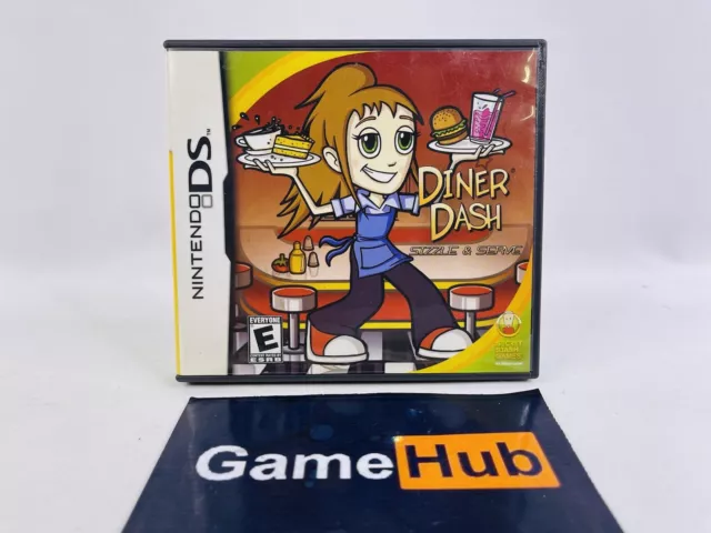 Diner Dash: Sizzle & Serve (Sony PSP, 2007) Game Case & Manual ONLY Cooking  food