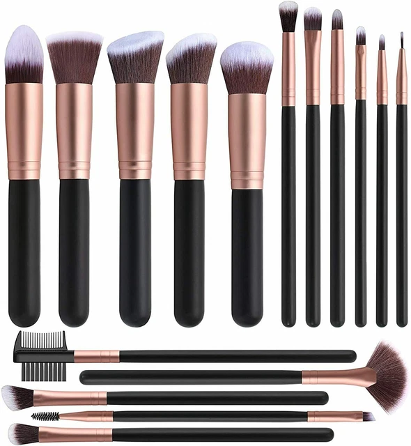Makeup Brushes 16pcs Kabuki Set Sopracciglia Ombra Fard Viso Polvere Fondotinta