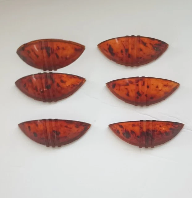 Set of 6 Art Deco Drawer Pulls Estate Vintage Originals Dresser Cabinet Decor
