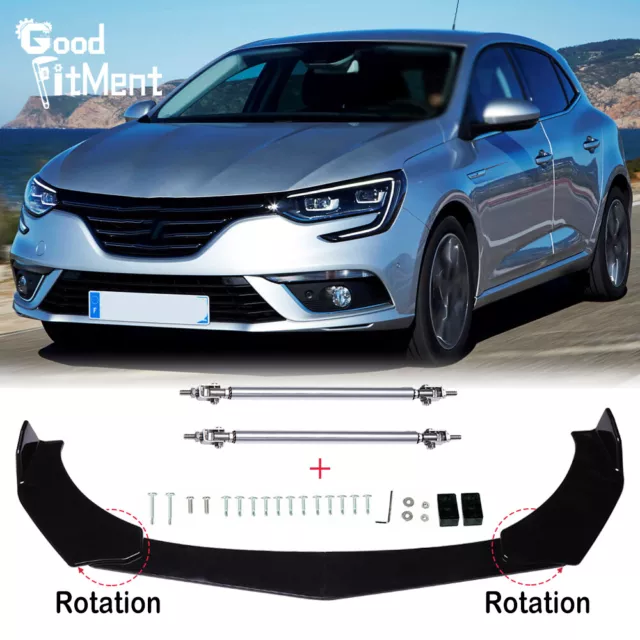 Für Renault Clio 3 GT Gordini Spoilerschwert Frontlippe Spoiler + Stützstange