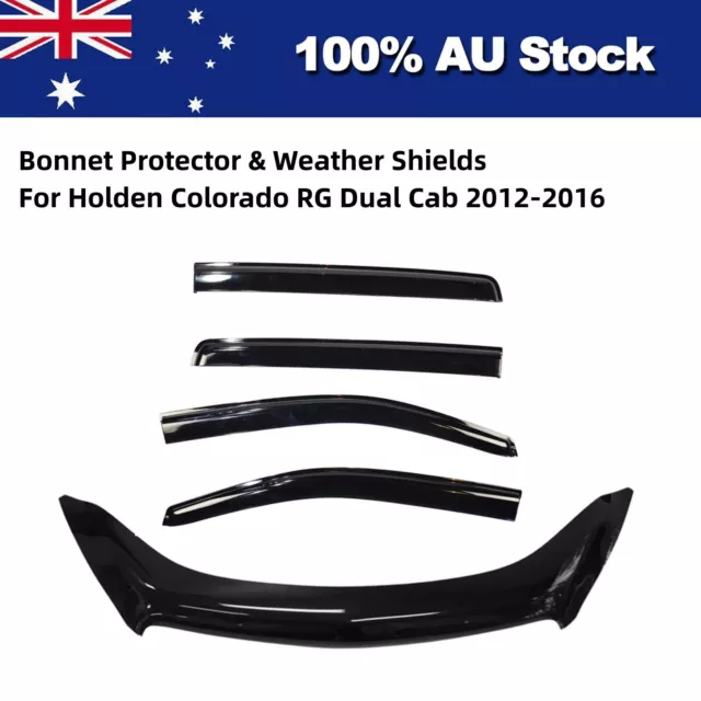 Bonnet Protector & Weather Shields for Holden Colorado RG Dual Cab 2012-2016