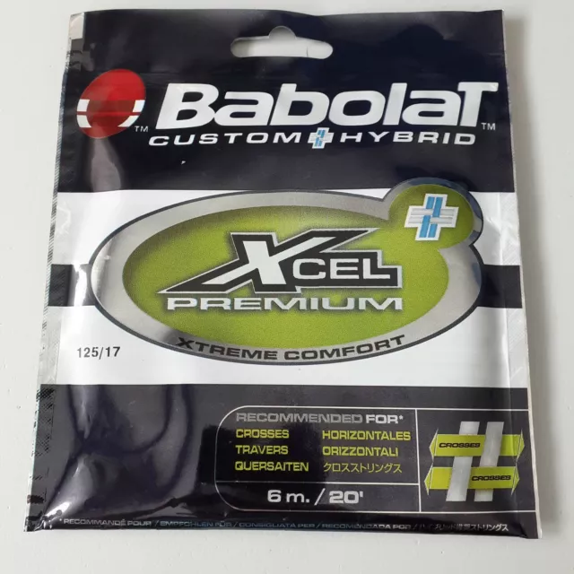 Babolat (Custom Hybrid) - XCEL PREMIUM 6M/20' String - Recommended for Crosses -