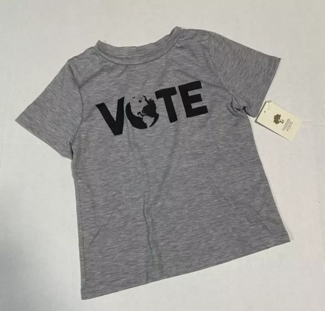 Tucker And Tate Vote T Shirt Gray Size 5 Crewneck NWT
