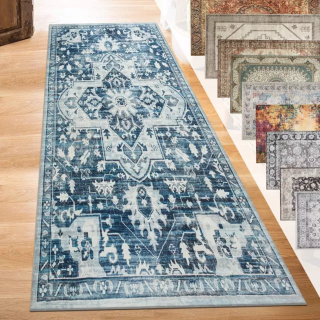 Non slip Hallway Runner Rug Bedroom Carpet Washable Rugs Kitchen Long Floor Mats