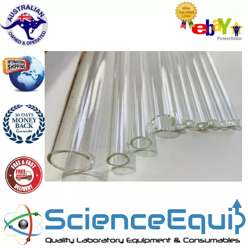 Glass Tubing Blowing Tubes 10 mm OD - 1.5 mm  thick wall  Borosilicate Glass 3.3