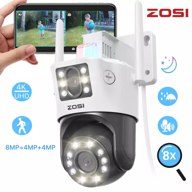 ZOSI IPC WIFI IP Security Camera Wireless Outdoor CCTV HD PTZ Smart Home 2K 4K