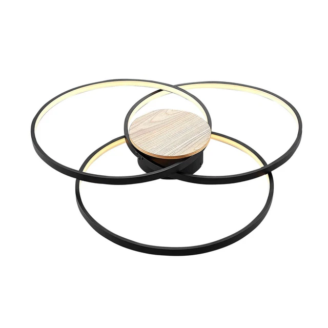 Lindby Riley LED-Deckenleuchte Deckenlampe Lampe Leuchte dimmbar Alu 40W schw232
