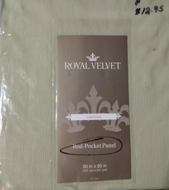 JCP, Royal Velvet Rod Pocket Curtain Panel, Lantana Italian Cyprus, 50"x95"