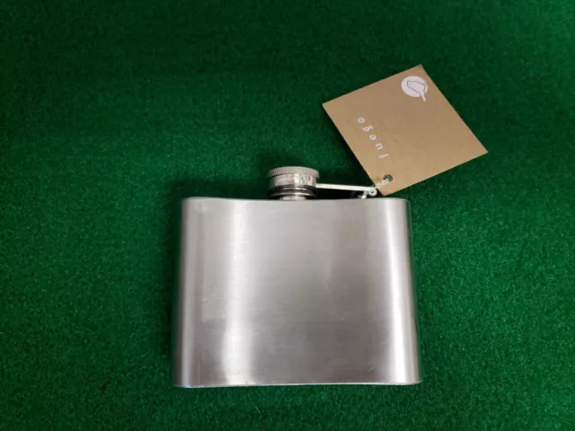 Fuego 4 Ounce Stainless Steel Flask. New with tags. ChuckBooks📚 2