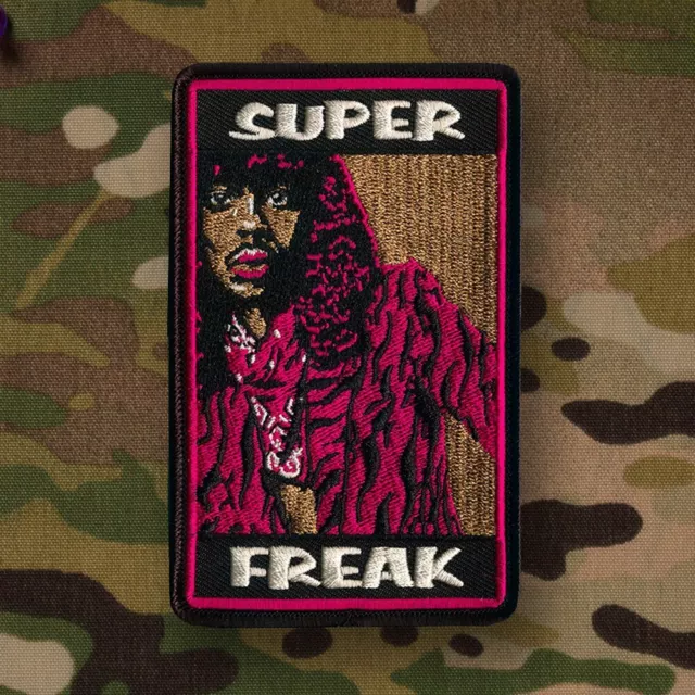 SUPER FREAK Embroidered "R&B" Patch - Wax Back with merrowed edge 4 3/8" X 2 3/4 2