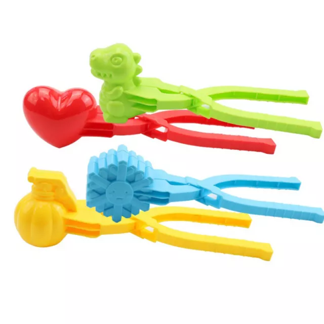 4Pcs Cartoon Snowball Maker Plastic Clip Sand Snow Ball Mold Toys for Child!SY