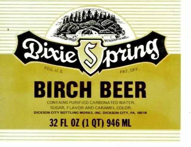 Dixie Spring - Birch Beer - Dickson City Pa - Green  Label