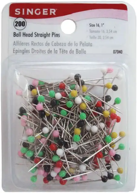 Ball Head Straight Pins Size 16 200/Pkg