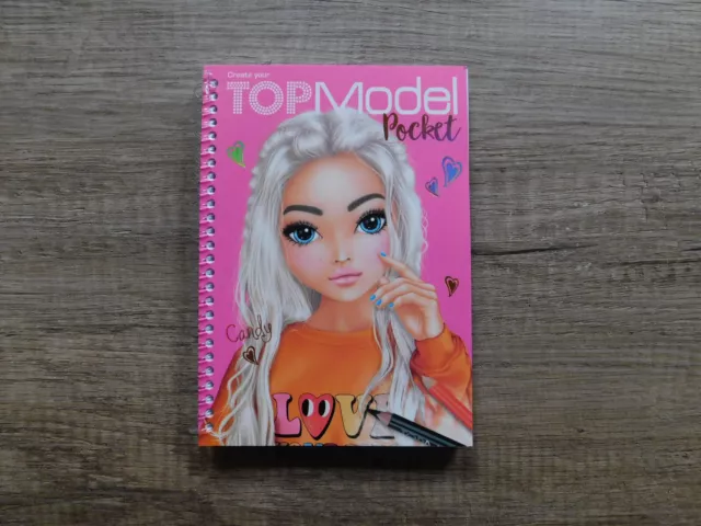 Top Model Pocket - Gestalte deine eigene Mode, Malbuch, DIN A6 - unbenutzt