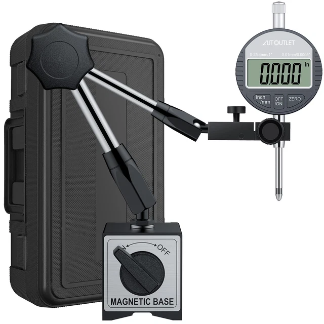 Powerbuilt Precision Dial Indicator With Magnetic Base Machine