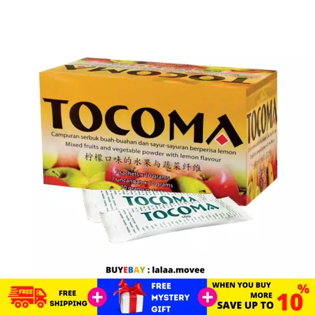 3 Boxes Tocoma Fruits & Vege Powder Detox Colon Cleansing For Healthy Colon 7's