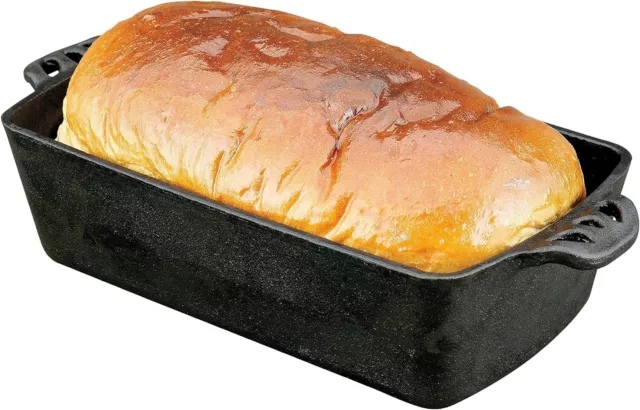 Camp Chef Home Seasoned Cast Iron Bread Pan 9 x 5 Black