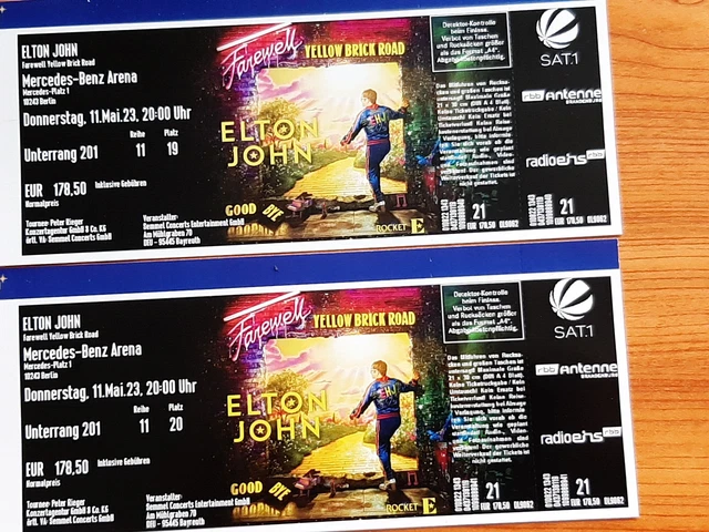 2 Tickets Elton John am 11.05.23 in Berlin