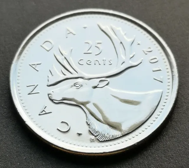 *** Canada  25 Cents  2017  *** From  Mint Roll *** Better  Date  ***