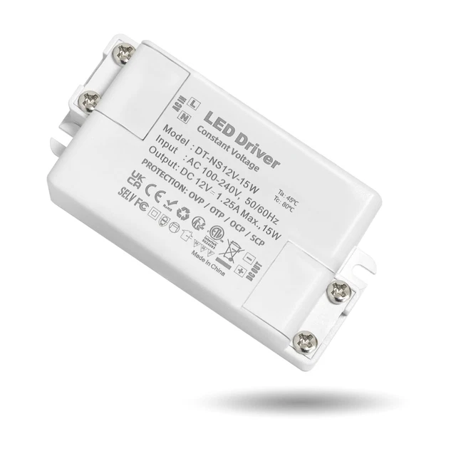 Trasformatore LED 12V 1-15W - Alimentatore Per Strisce LED, Faretti MR16 GU5.3 G4 | AGOTD - Foto 9