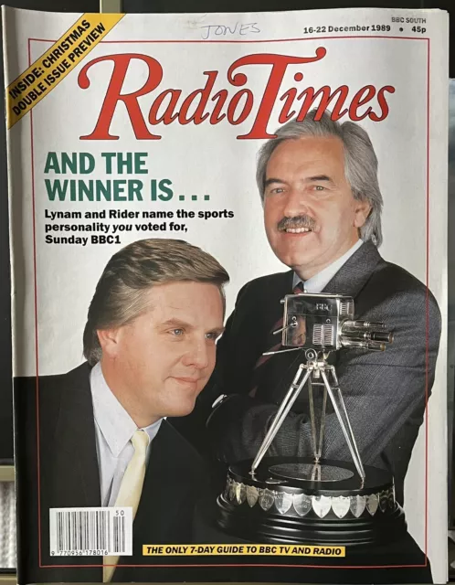 Radio Times Magazine 16-22nd December 1989 Lynam And Rider
