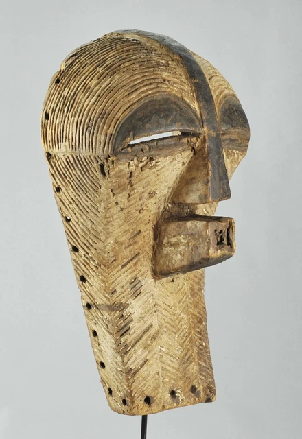 Superb SONGYE Kifwebe Female Mask Congo Drc African Tribal Art 1284