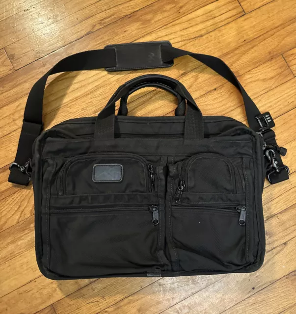 Vintage TUMI Alpha Black Ballistic Nylon Travel 15” Laptop Briefcase Bag USA