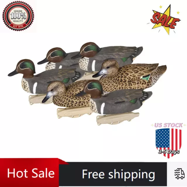 Flambeau Outdoors Front 2 Green-Winged Teal Decoys, 6-Pack, 10.5 inch 4.4 Pounds