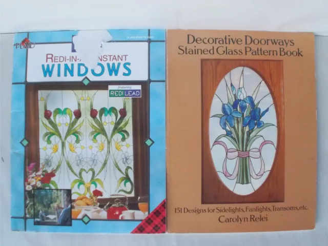 2 Stained Glass Pattern Windows Doors Decorative Trade Pb
